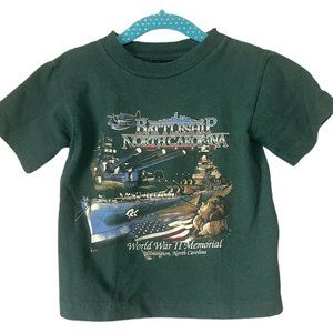 Prairie Mtn.Battleship North Carolina World War II Memorial Toddler Tee Sz. 2-4